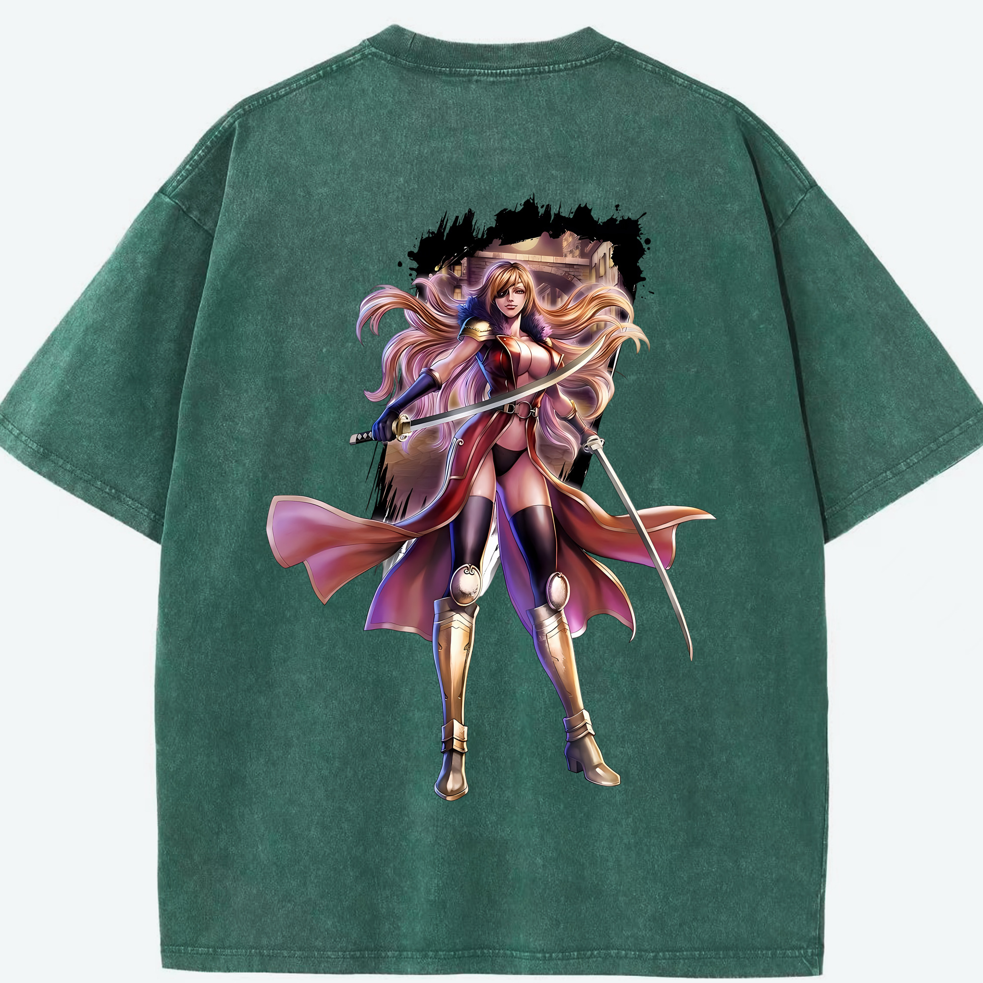 （画像用） 北斗の拳 Fist of the North Star 綿100% ヴィンテージ風 半袖Tシャツ（背面プリント）